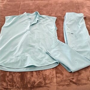 FIGS Light Blue Women's Scrub Top and Pants Set